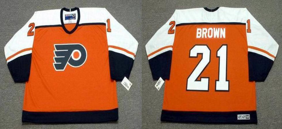 2019 Men Philadelphia Flyers 21 Brown Orange CCM NHL jerseys